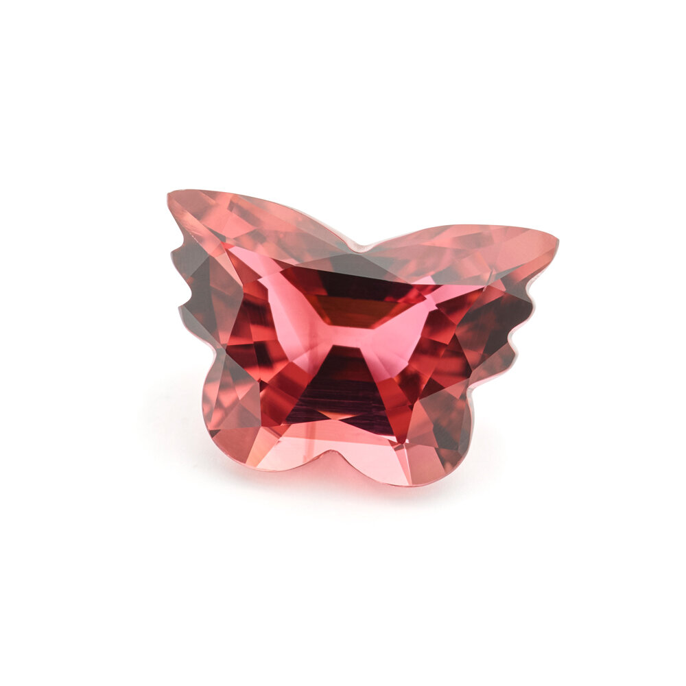 Turmalin, pink, sommerfugl 