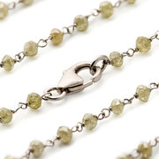 Grey raw diamond necklace, 27.03 carat 