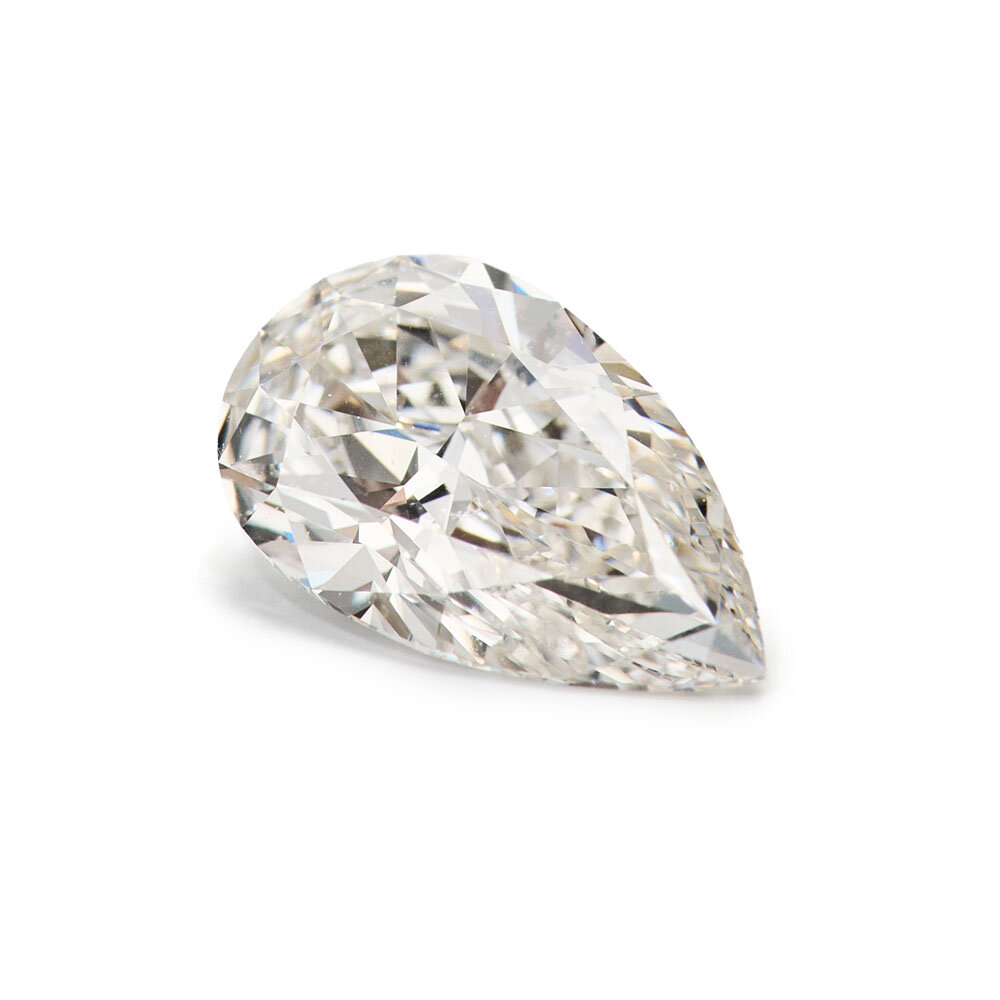 Pear-shaped Wesselton H/VVS1 0.74 ct 
