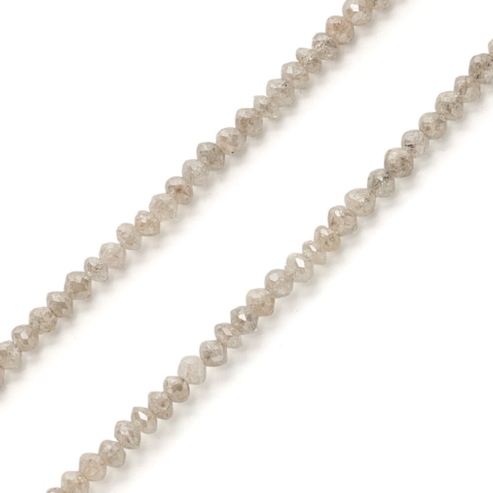 Grey rough diamond necklace, 21,72 ct 