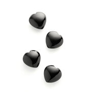 Black spinel, heart-shaped cabochon