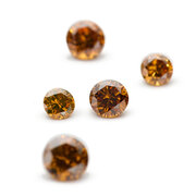 Cognac coloured treated brilliant