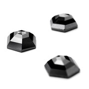 Black treated rose cut diamonds
