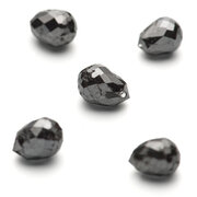 Black treated briolet 0.08 ct