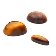 Tigerøje, oval cabochon