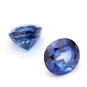 Blå safir, oval ceylon, 6,50 x 5,80 mm