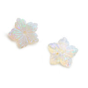 White opal, flower, 9.00 mm