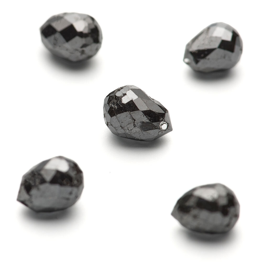 Black treated briolet 0.08 ct 