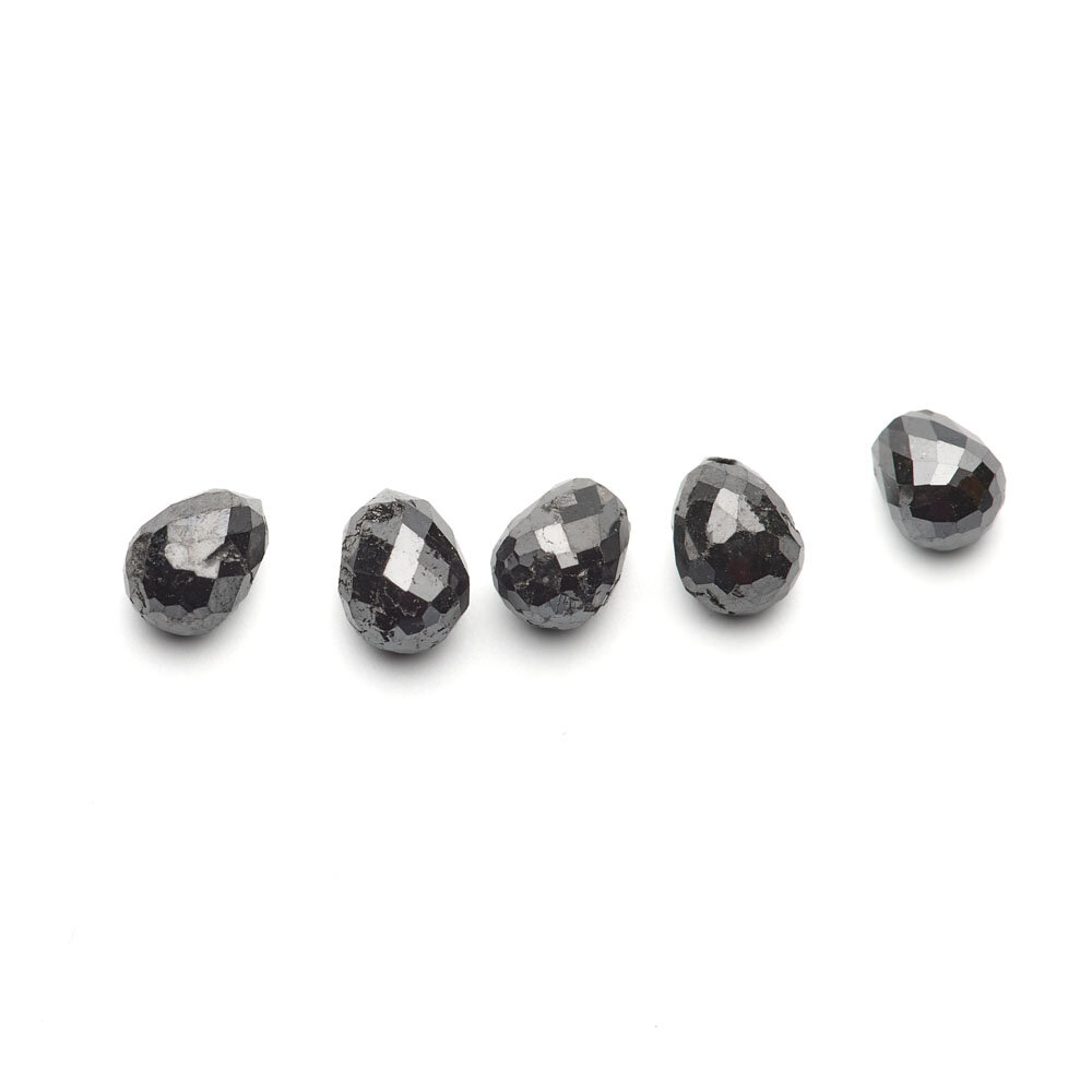 Black treated briolet 0.08 ct 