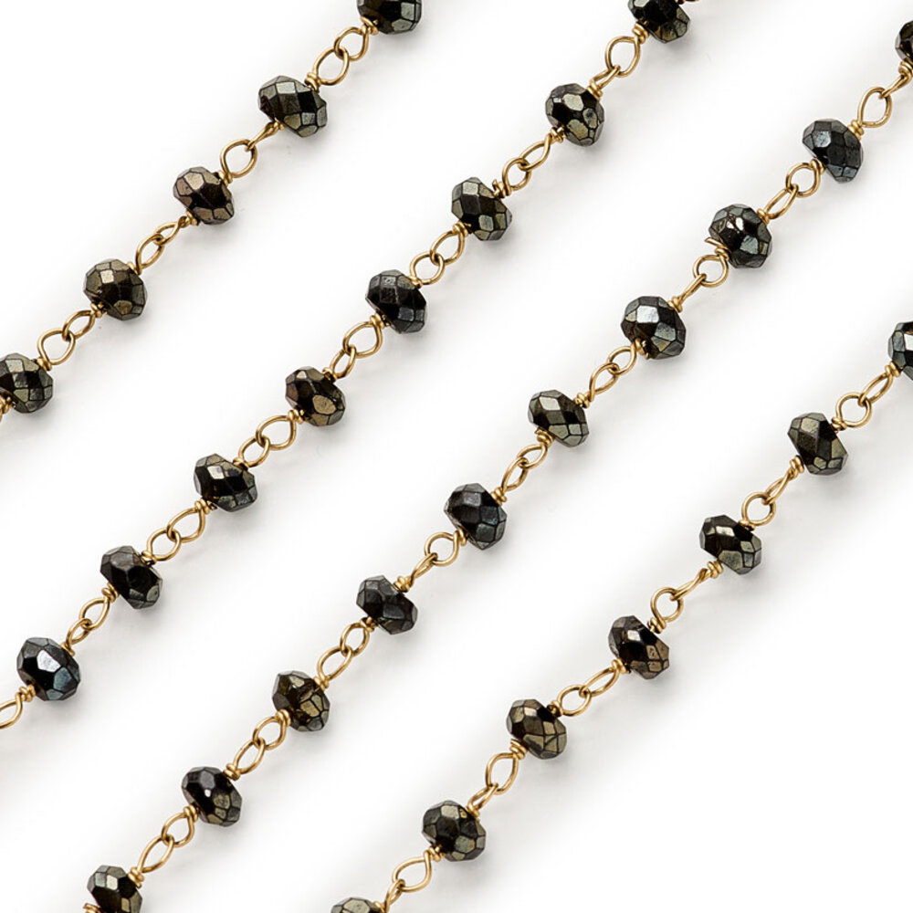 Black treated diamond necklace, 42.21 carat 