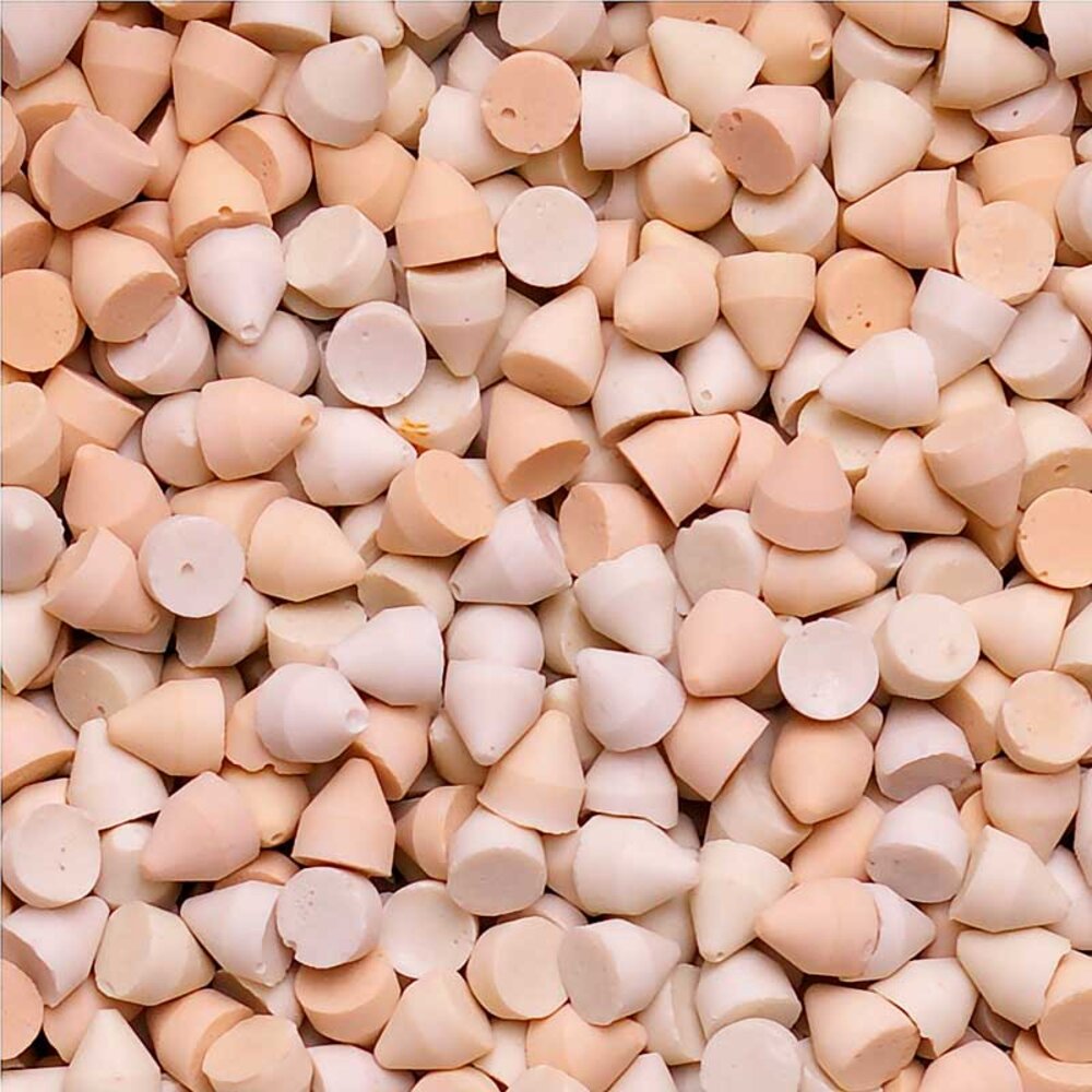 White plastic media – cone-shaped (1 kg) 