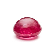 Ruby, round cabochon, Ø 3.40 mm