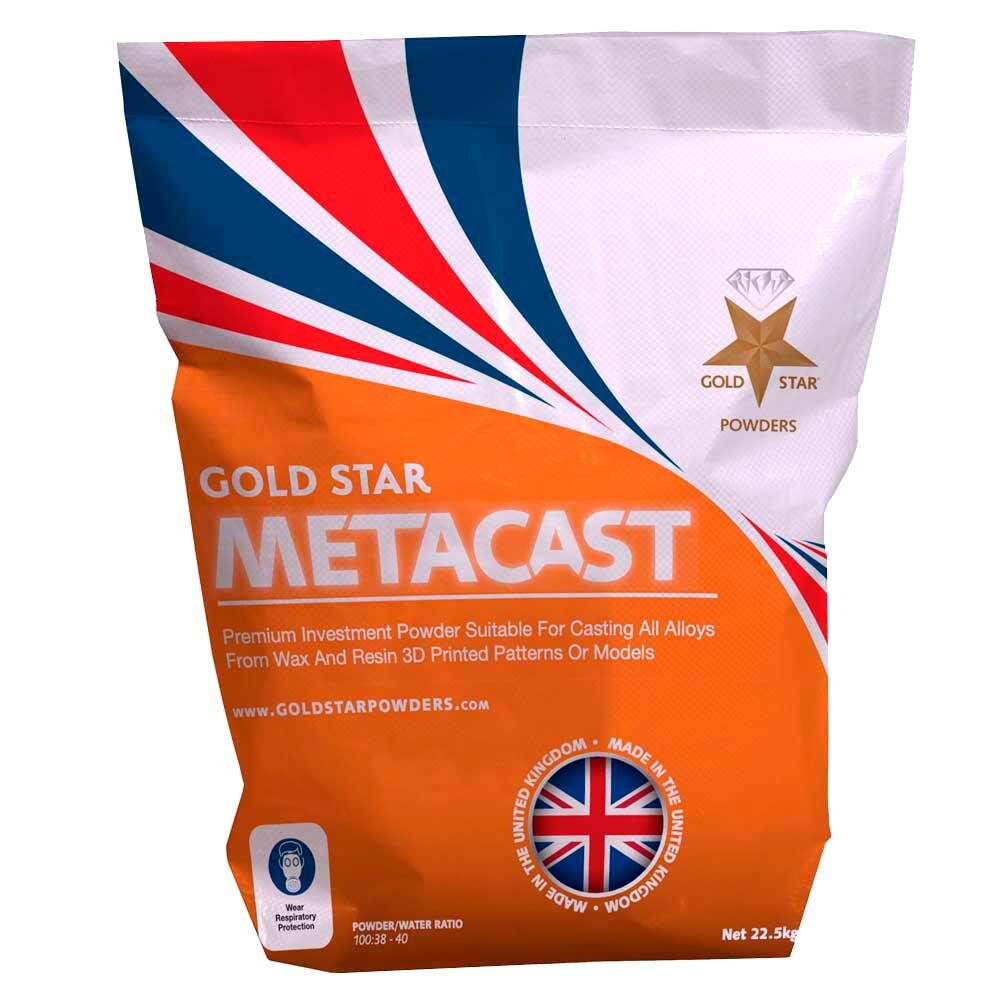 Investment powder for 3D Printed Patterns, Gold Star 
