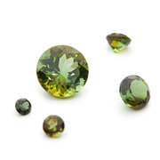 Tourmaline, round diamond cut