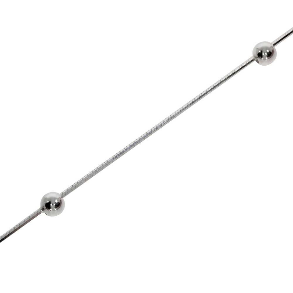 Ankelkedja orm med kulor 925/- 