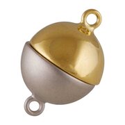 Magnet-kuglelås 925/- tofarvet, 10 mm