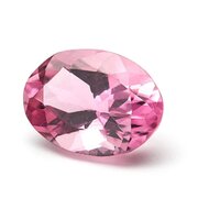 Turmalin, pink, oval fasett, 7,00 x 5,00 mm