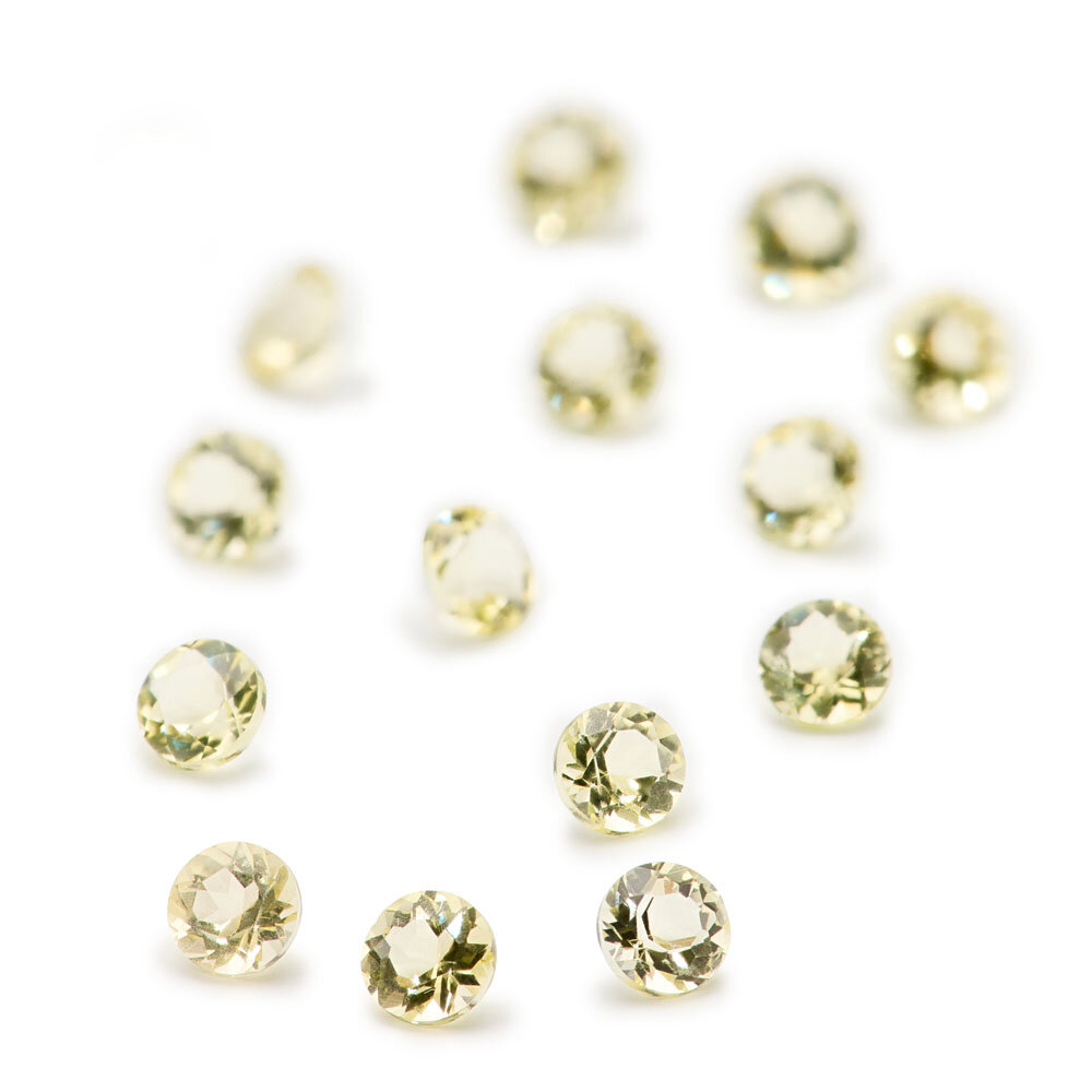 Lemon kvarts behandlat, rund fasett, 2,65 mm 