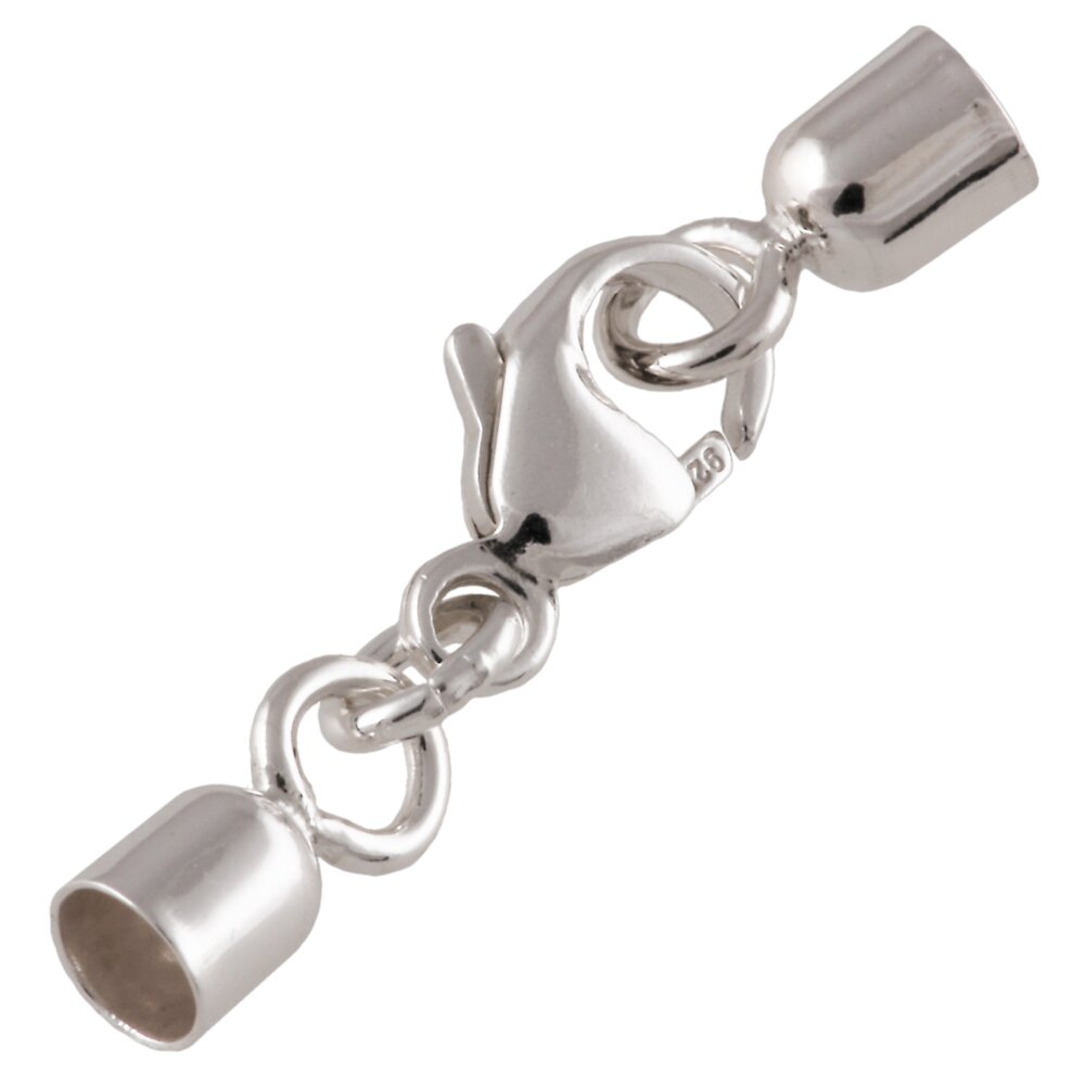 Swivel clasp with end caps 925/- 