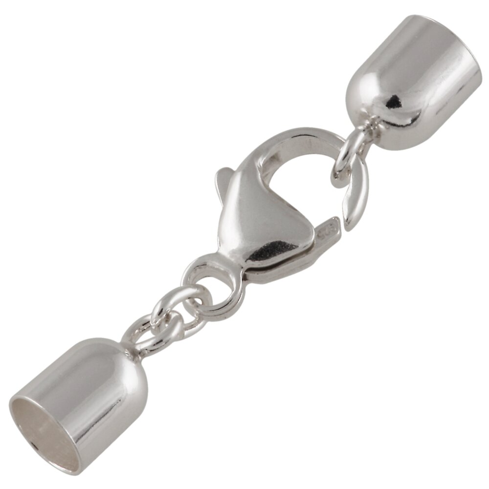 Swivel clasp with end caps 925/- 