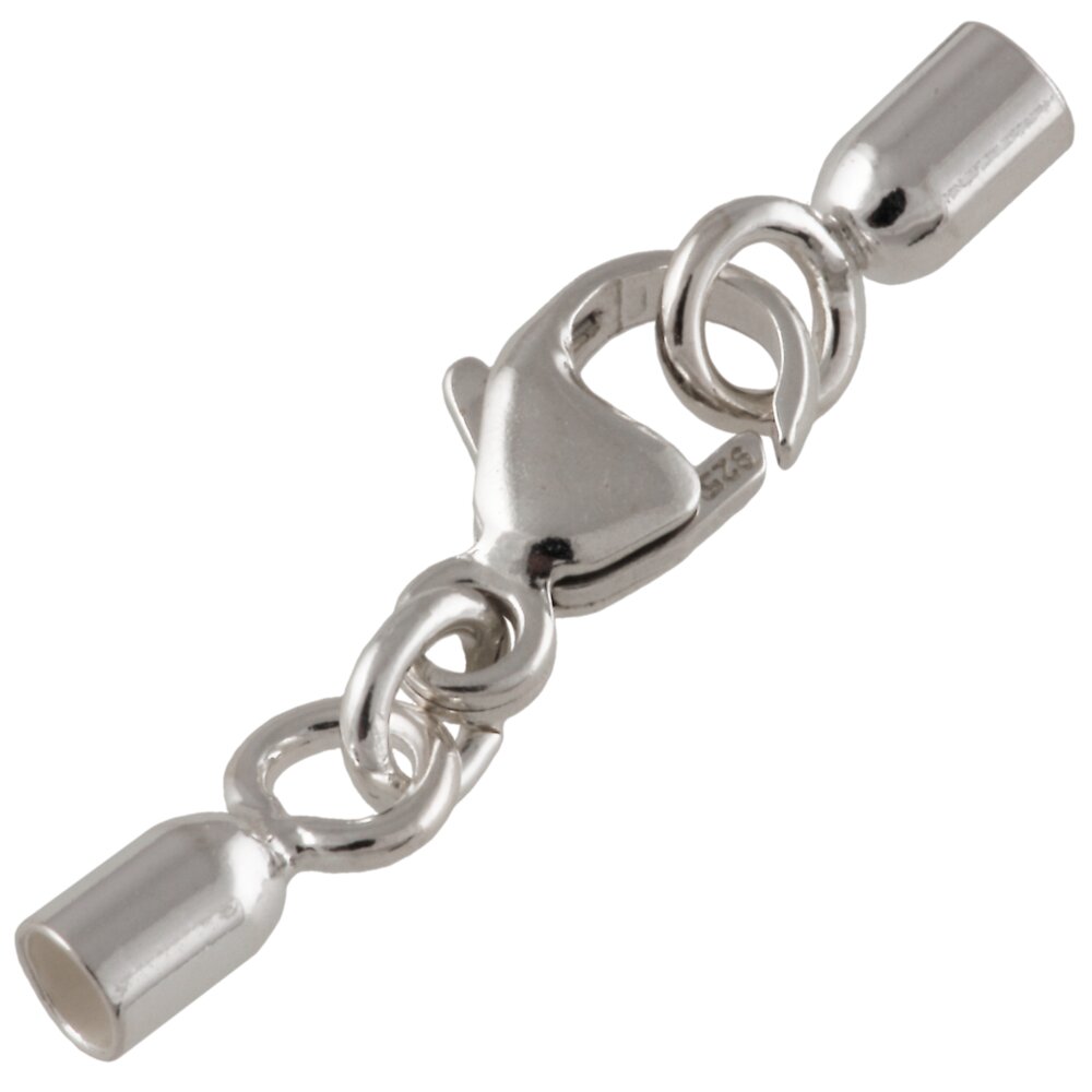 Swivel clasp with end caps 925/- 