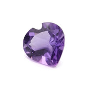 Amethyst, heart-shaped diamond cut, 5.00 x 5.00 mm