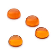 Fire opal, round cabochon, 5.00 mm