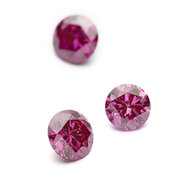 Purple treated brilliant HPHT