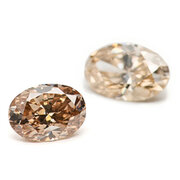 Oval Natural Brown +/- 0.40 ct