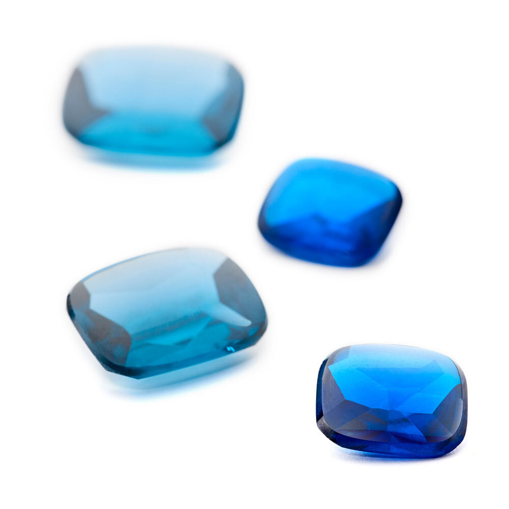 Syntetisk blå spinel, antik 