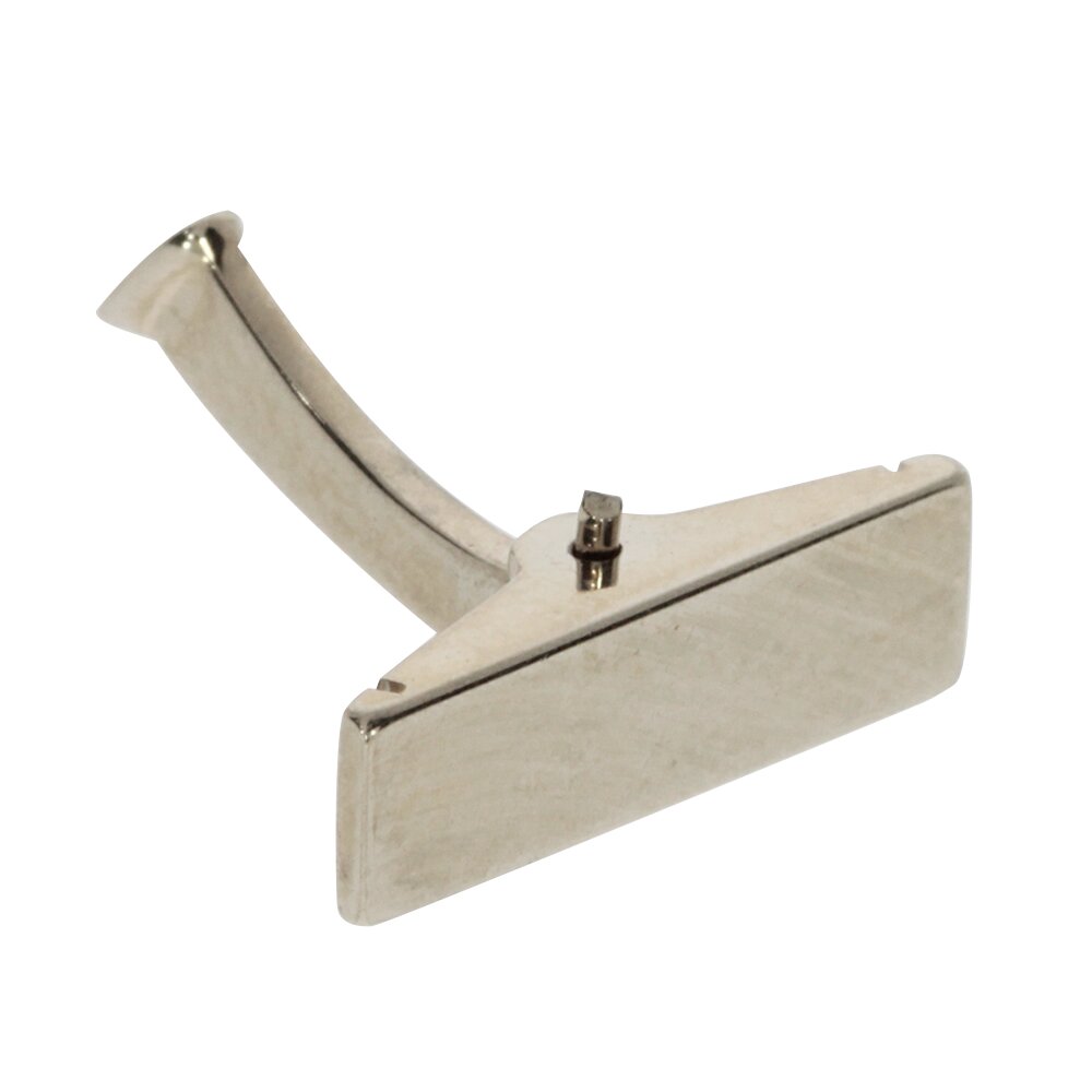 Manchetknap med fjeder og stift 750/- hvidguld 