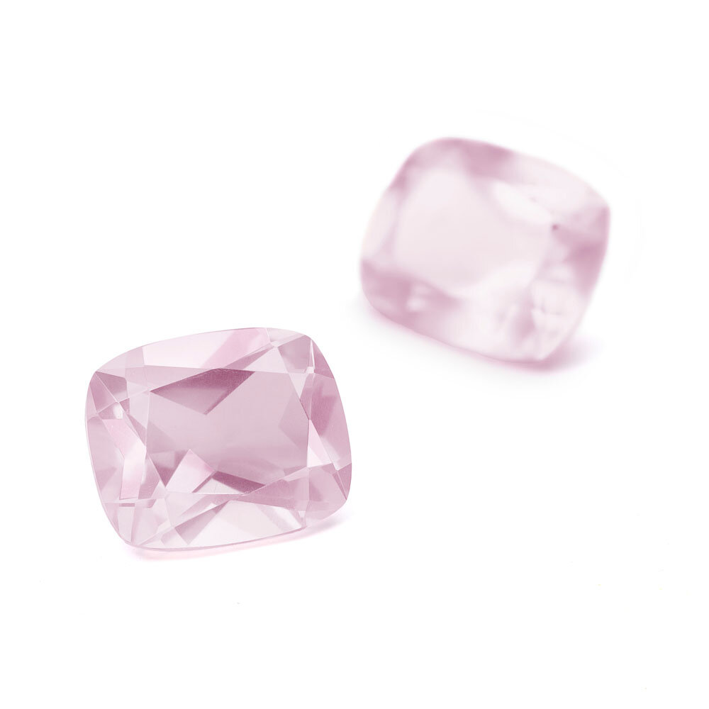 Rose Quartz, cushion, 11.00 x 9.00 mm