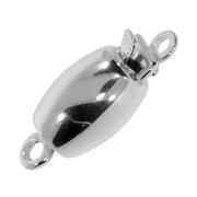 Blank tøndeformet smykkelås 925/-