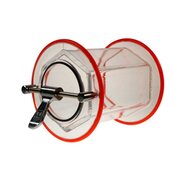 Hexagonal PVC container for rotary tumbler (YT11165)