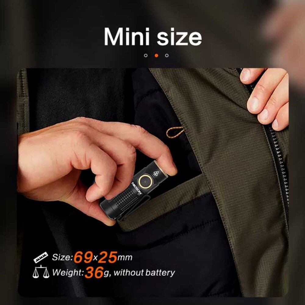 Mini LED Flashlight 1200 lm – incl. USB-C cable