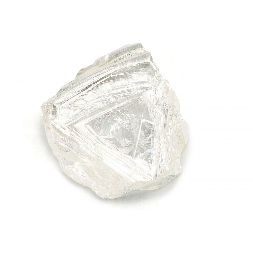 Rough diamond, white triangle 0.98 ct 