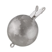 Matt ball clasp 925/-, 15 mm