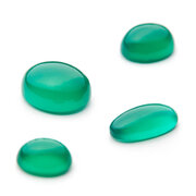 Grøn Agat, oval cabochon