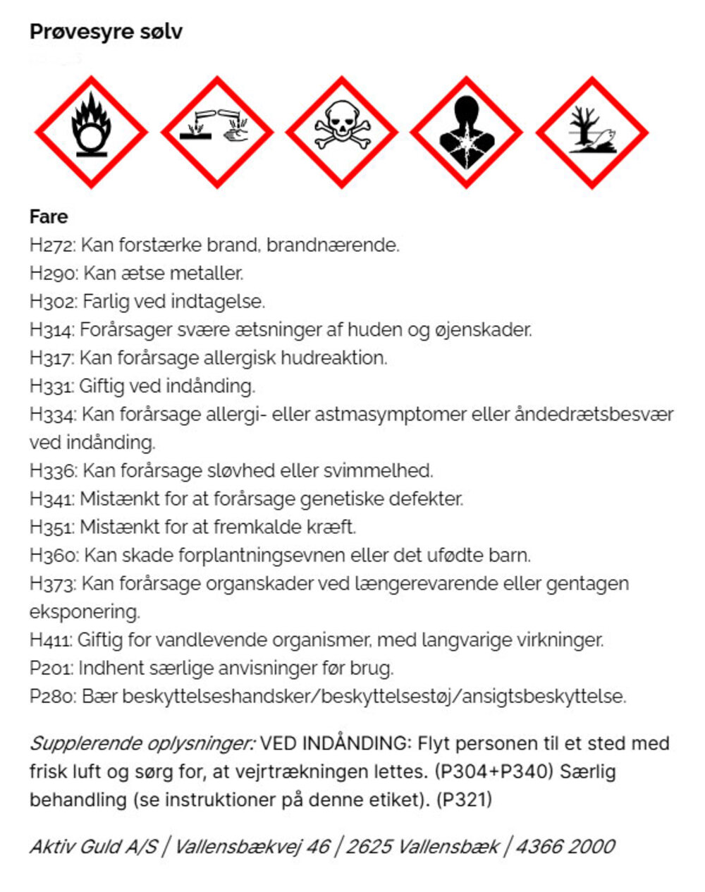 Testing kit - gold and silver 