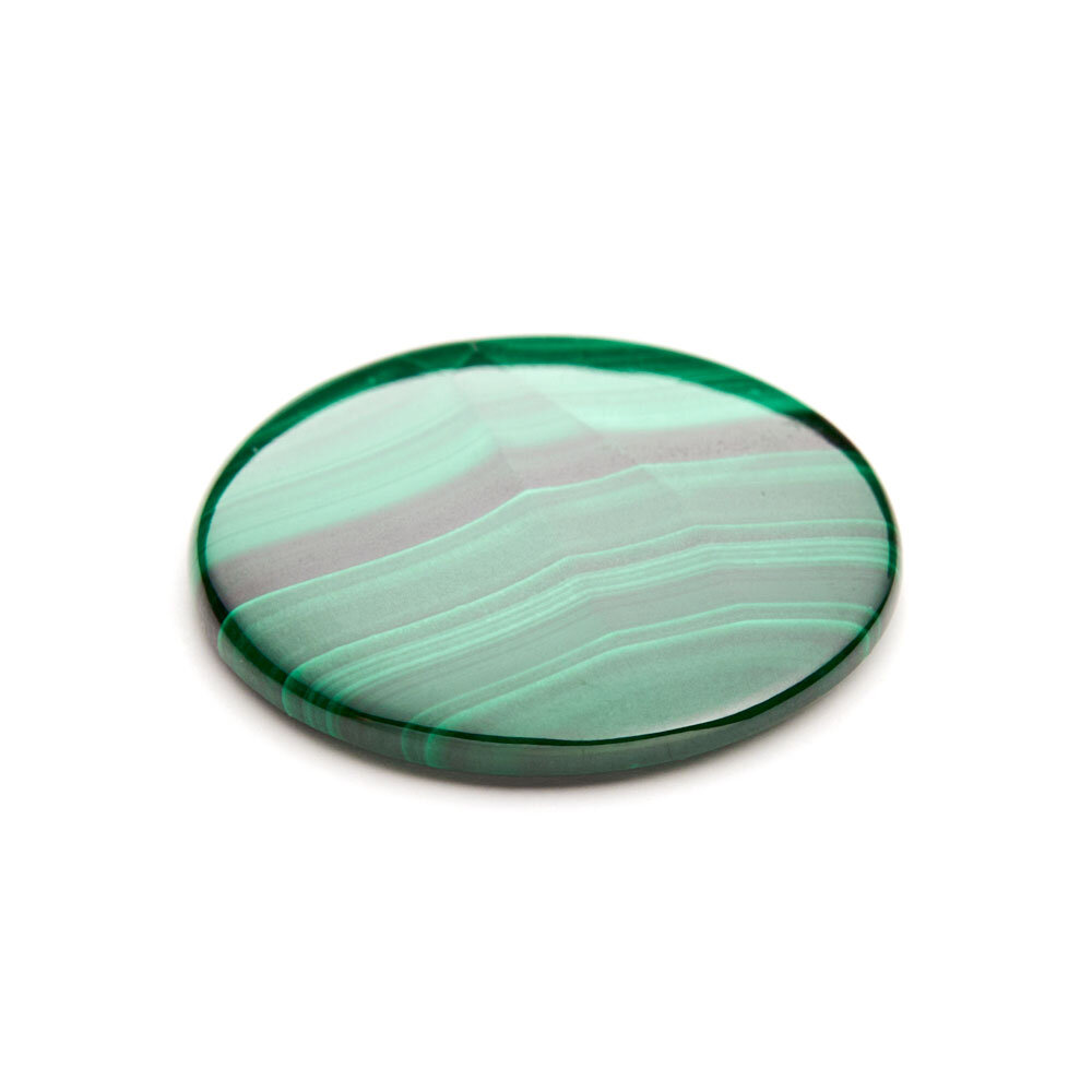 Malachite, round cabochon, Ø 19.00 mm