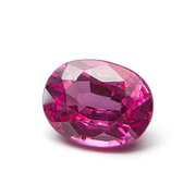 Ruby, oval diamond cut, 4.80 x 3.75 mm