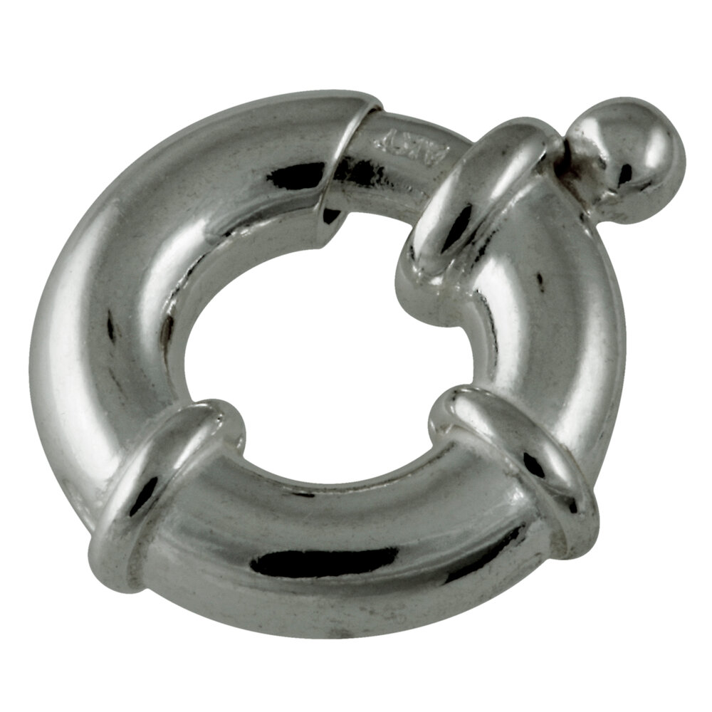 Springring svår 585/- vitguld 