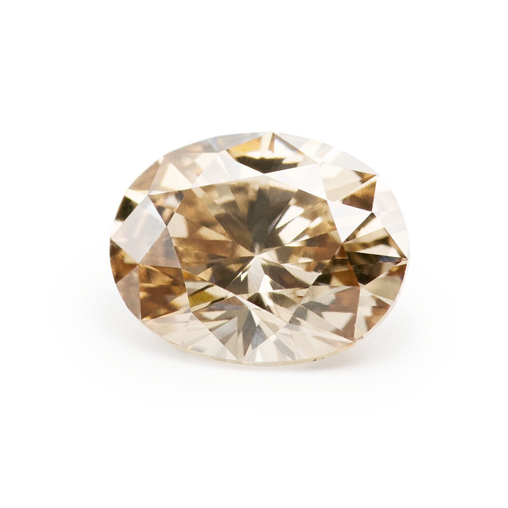 Oval Natural Brown +/- 0.50 ct 