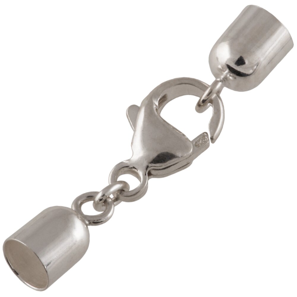 Swivel clasp with end caps 925/- 