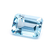 Topaz blue, sky, octagon, 7.00 x 5.00 mm