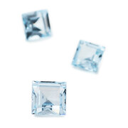 Synthetic spinel, aquamarine, square
