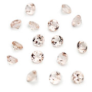 Morganite, peach, round facet