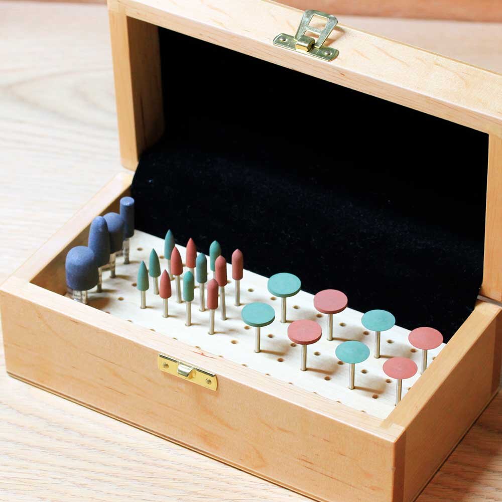 Storage box for cutters, solid wood 