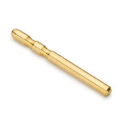 Ear pin with 2 notches, rounded end, 750/- yellow gold