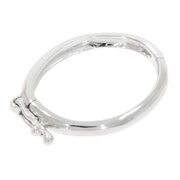 Oval-shaped shortener 925/- rhodium plated, 22.00 x 17.00 mm